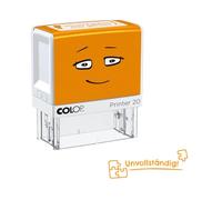 Sello motivacional NIO School «Incompleto», color de impresión naranja brillante, 38 x 14 mm