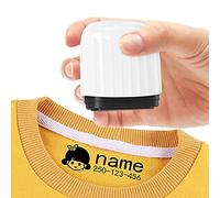 Sello para marcar ropa para la guardería, Sello Personalizable con Nombre para Ropa de Niño, sin decoloración, regalos (BY004-Blanco)