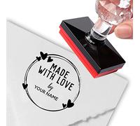 Sello personalizado con bonitos corazones dibujados a mano con corona hecha con nombre de amor para ropa de niños Sellos Personalizados