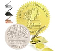 Sello personalizado para biblioteca de The Library of | Ex Libris Stamp personalizado para regalo para amantes de los libros