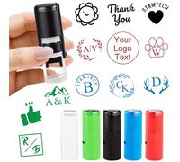 Sello personalizado para tarjetas de fidelización, autoentintable, redondo, de goma, de 12 mm/0,47 pulgadas, ideal para pequeñas empresas, tiendas y tarjetas de recompensa para clientes