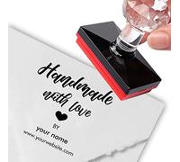 Sello personalizado personalizado hecho a mano con amor corazón y nombre maestro sellos de goma sello firma sello de pequeña empresa esencial