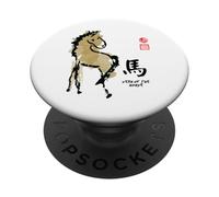 Sello Pintura AÑO del Caballo Animal Chino Zodiaco PopSockets PopGrip Adhesivo