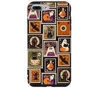 Sello Postal de Halloween, Fantasma, Retro, Vintage, Espeluznante Carcasa para iPhone 7 Plus/8 Plus