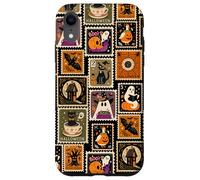 Sello Postal de Halloween, Fantasma, Retro, Vintage, Espeluznante Carcasa para iPhone XR