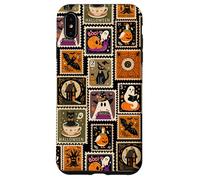 Sello Postal de Halloween, Fantasma, Retro, Vintage, Espeluznante Carcasa para iPhone XS MAX