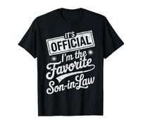 Sello Retro Divertido con Texto en inglés Favorite Son-in-Law It's Official Camiseta