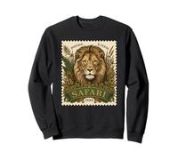 Sello Safari Africano león Sabana franqueo Vintage Sudadera