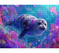 Sello sueño Puzzle de 1000 Piezas, Juego de Mesa Familiar de Madera - Rompecabezas Adultos para Toda La Familia, Rompecabezas Educativo DIY y Antiestrés - con Mapa de Referencia, 75 x 50 cm f0-239