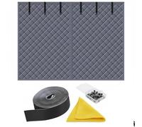 Sello térmico magnético para puerta de garaje y almacén, burlete industrial resistente, cubierta aislante insonorizante, protección de invierno (gris, se adapta a 245 x 215 cm)