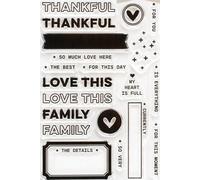 Sello transparente de 6.3 x 4.33 pulgadas con palabras en inglés para álbumes de recortes, decoración de álbumes de fotos, manualidades, sellos de goma para manualidades, estilo 13