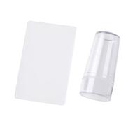 Sello transparente para uñas con raspador, sello de silicona para uñas francesas, kits de manicura, herramienta de estampación de uñas, sello para salón de belleza