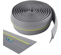 Sello universal de goma para umbral de puerta de garaje, 4,8 m, resistente a la intemperie (gris)
