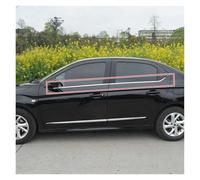 Sello Ventana Coche 4 Piezas para Citroen para Elysee 2014 2015 2016 Burlete Protector Goma para Ventana Exterior Color Negro O Cromado Ventana Coche Burlete(Cromo)