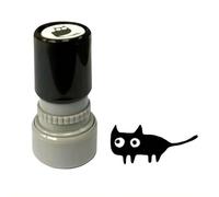 Sello vintage con diseño de gato, lindo sello de gato negro autoentintado, sellos reutilizables de dibujos animados de mascotas, para diarios, álbumes de recortes, tarjetas y recompensas para