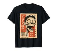 Sello Zombie Vintage con Arte Horror Otaku Camiseta