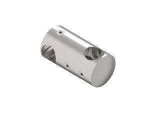 Sellon24® Acero inoxidable doble travesaño soporte travesaño soporte travesaño 2 x agujeros 12,0 varilla de llenado giratorio 12,0 barandilla tubo de barra de llenado 12 mm barandilla conector