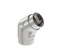 Sellon24® Configurador de pasamanos de acero inoxidable 42,4 para escaleras, pasamanos de pared, soporte para pasamanos, soporte de soporte, conector de codo de esquina, tubo de acero inoxidable