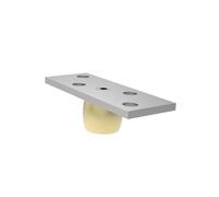 Sellon24 Elemento guía inferior de acero galvanizado 110 x 40 mm Ø 30 mm puerta corredera guía de suelo