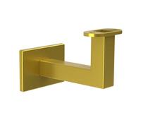 Sellon24® Soporte para pasamanos con orificio para pasamanos de madera LED, 50 x 40 cm, color: dorado semimate