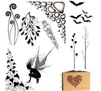 Sellos Borra Hadas - Sello de Mariposa de Silicona | Sellos Claros Sobre el tema de Viajes, Tarjetas de Vacaciones, Accesorios de scrapbooking, Juntas transparentes para letreros de carretera