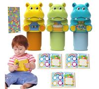 Sellos de animales para niños - sellos surtidos para niños | Divertido estacionador de pegatinas educativas | Sellos de autoink | Estampas de calcomanía de arte para niños Actividades de avión de cana