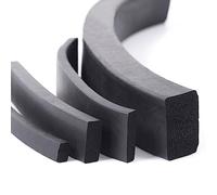sellos de caucho de silicona cuadrados, Tira de sellado de espuma de caucho EPDM, junta de esponja cuadrada, negra, varios tamaños, 1-10 metros(4x6mm,5 Meters)