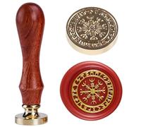 Sellos de cera de sellado de runas vikingas rúnicas nórdicas de anciano Futhark sello círculo talismán nudo celta sello sello de cera vikinga plantilla celta patrones de latón