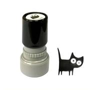 Sellos de gato autoentintados, estilo vintage, mini sellos decorativos de gato negro, juego de patrones de gatito para álbumes de recortes, diario, tarjetas de bricolaje, estilo de mini gatos negros