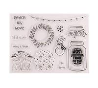 Sellos de goma transparentes para decoración de tarjetas de Navidad y álbumes de recortes