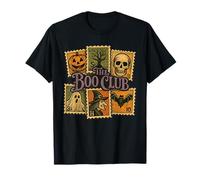 Sellos de Halloween Vintage Spooky Temed The Boo Club Camiseta