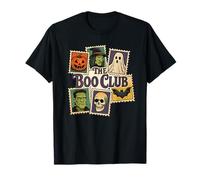 Sellos de Halloween Vintage Spooky Temed The Boo Club Camiseta