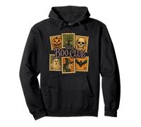 Sellos de Halloween Vintage Spooky Temed The Boo Club Sudadera con Capucha