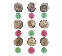 Sellos de huellas animales, animales para niños | Mini artísticos, artesanales, sello madera, pata animal, arte, huella creativa p