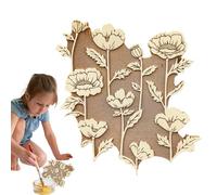 Sellos De Madera De Herbario - Sellos Vintage Con Motivos Florales Naturales, Sello De Tinta Decorativo De Flores De Plantas De Madera, Selloss Decorativos Para Hacer Tarjetas Para Manualidades,