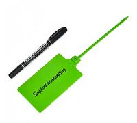 Sellos de manipulación de plástico, Red Water Proof s - Grandes lazos for marcadores grabables for almacenamiento de productos y etiquetas colgantes con uno(Green,50 PCS)