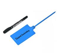 Sellos de manipulación de plástico, Red Water Proof s - Grandes lazos for marcadores grabables for almacenamiento de productos y etiquetas colgantes con uno(Blue,50 PCS)