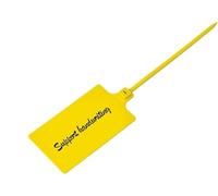 Sellos de manipulación de plástico, Red Water Proof s - Grandes lazos for marcadores grabables for almacenamiento de productos y etiquetas colgantes con uno(Yellow,50 PCS)