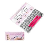 Sellos de uñas | Punta de bolígrafo Moldes - 8 Modelos Recargables Accesorios Manicura Cabezal de transferencia de silicona para mujeres niñas principiantes Manicura Casa Diario Festivo Familia