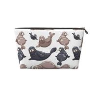 Sellos Ilustración León Marino, Bolsa de artículos de tocador Bolsa de Maquillaje Bolsa de cosméticos Bolsa de artículos de tocador de Viaje portátil