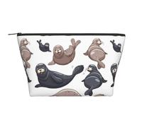 Sellos Ilustración León Marino, Bolsa de artículos de tocador Bolsa de Maquillaje Bolsa de cosméticos Bolsa de artículos de tocador de Viaje portátil