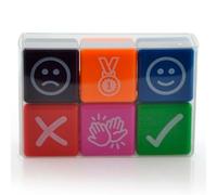Sellos office box icons multicolor 2,5 x 2,5 cm 6 piezas