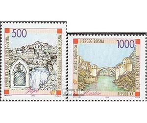 Sellos para coleccionistas: Bosnia - Croacia. Correos Mostar 2-3 (Completa.edición.) Nuevo con Goma Original 1993 Sellos: Viejos Ciudades