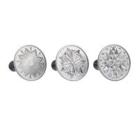 Sellos para galletas Nordic Ware Starry Night Cast, redondos de 3 pulgadas, plateados