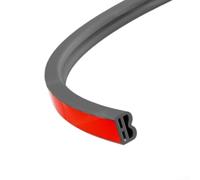 Sellos perimetrales de puerta y ventana hechos de material de silicona elástica para mitigación de sonido de exclusión fiable y defensa mejorada del hogar (gris)