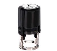 Sellos personalizados redondos autoentintados, sellos de goma de 40 mm de diámetro con 4 colores de tinta opcionales: negro, rojo, azul, verde, Custom Round Letter Stamp