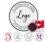 Sellos Personalizados - Sello Personalizado con Logo, Nombre o Foto - Cuño Personalizado Carimbo Personalizado para Libros, Dirección, Profesores, Empresa - Redondo 42 mm