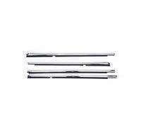 Sellos Puertas Ventanas 4 Piezas Laminado Goma 5727A005 Negro O Cromado Para Vidrio Ventana Exterior Para Lancer CY CX Burlete Para Fortis Para Evo(Cromo)
