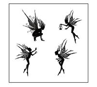 Sellos transparentes de cabaña de bosque de sirena de hada de la selva para hacer tarjetas,manualidades de papel de álbum de recortes,plantilla de grabado hecha a mano,decoración de álbum de fotos