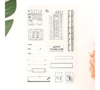 Sellos transparentes de silicona transparente de 6.3 x 4.33 pulgadas, con texto de números, notas musicales, para hacer tarjetas, álbumes de recortes, álbumes de fotos, manualidades, sellos de goma